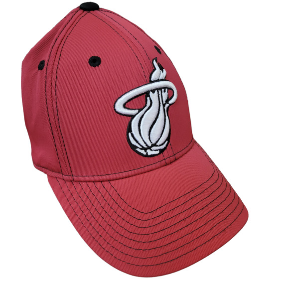 Adidas NBA Fitmax 7.0 Miami Heat White Logo Fitted YOUTH Cap OSFM - Picture 5 of 9